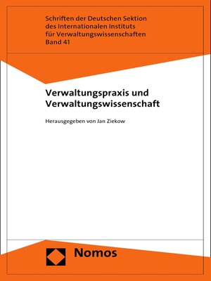 cover image of Verwaltungspraxis und Verwaltungswissenschaft